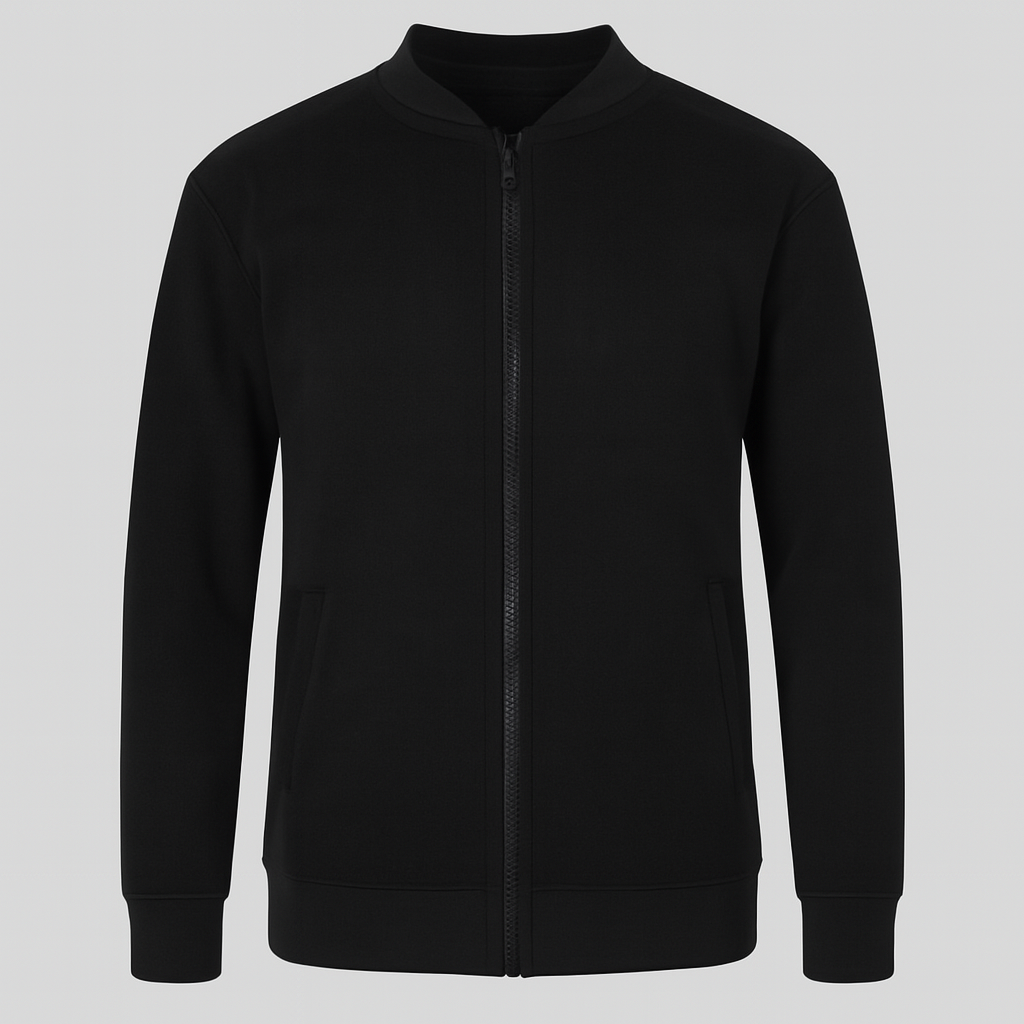 Premium Zipper Jacket For Men French Fleece Fabric Smart Look Comfortable Wear Easy Wash