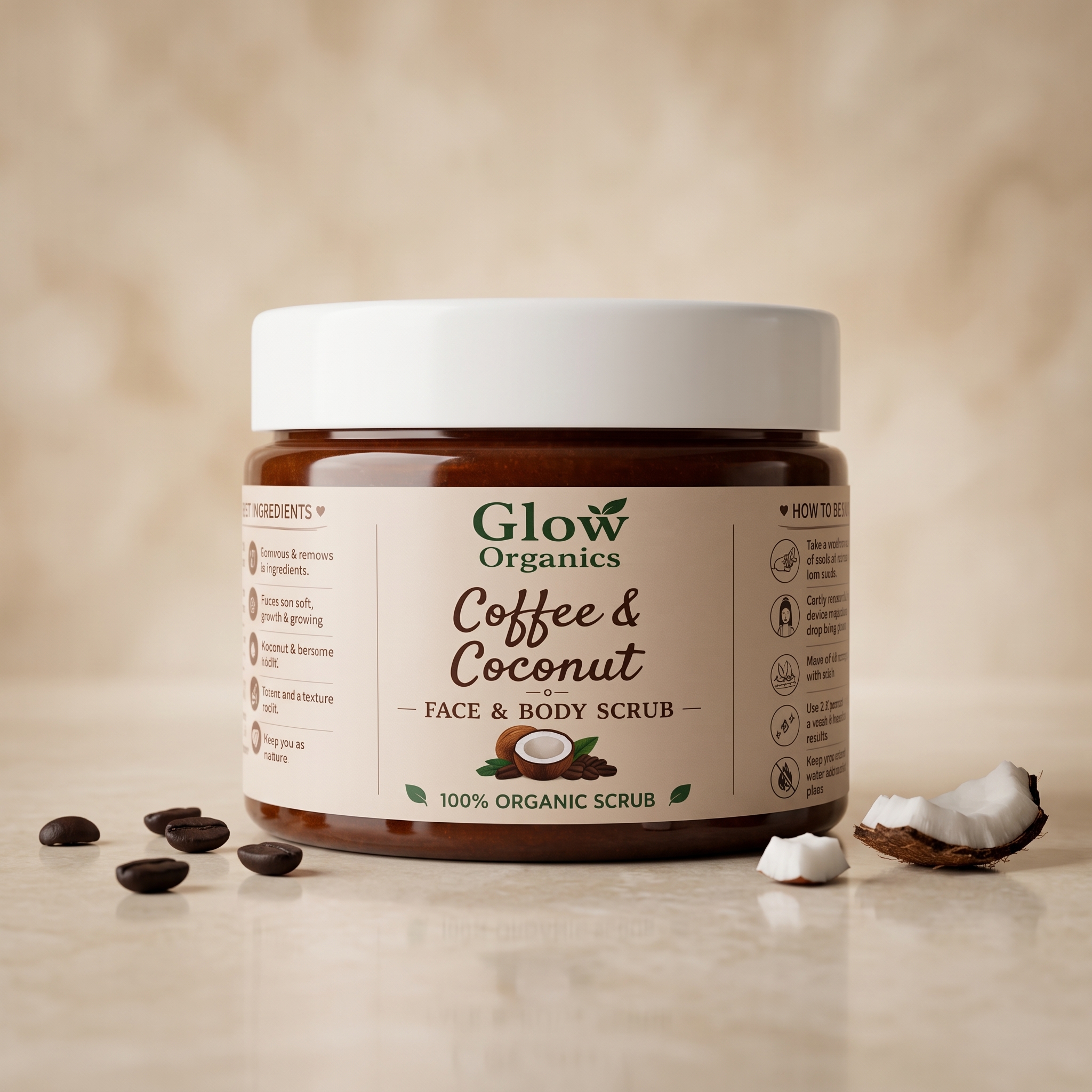COFFEE AND COCONUT FACE AND BODY SCRUB - Image 7