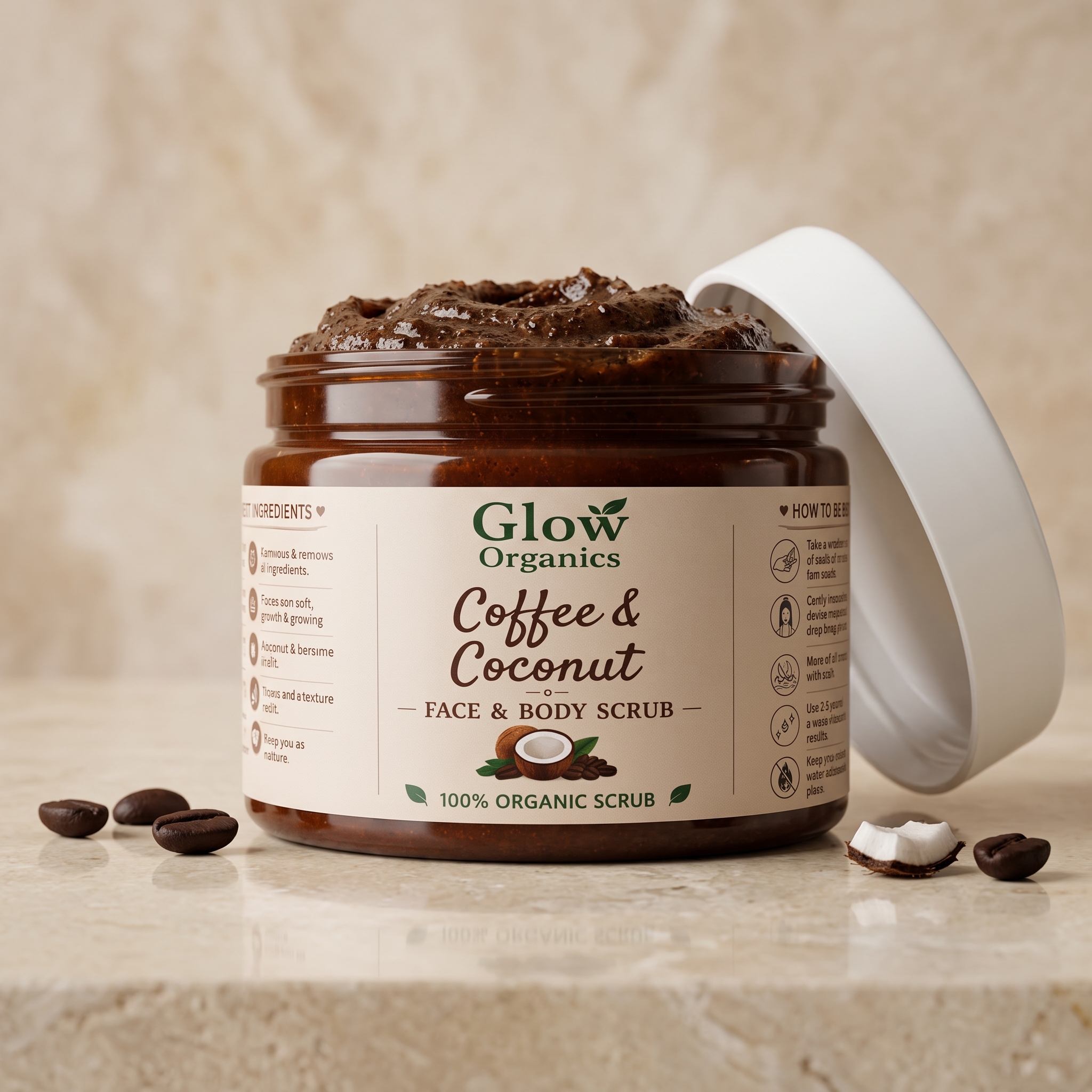 COFFEE AND COCONUT FACE AND BODY SCRUB - Image 5